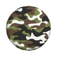 thumbnail image 1 of Waterproof Spare Wheel Cover, Green Camouflage Pattern Adjustable Wheel Cover For Jeep Trailer RV SUV Car, 17 inch, 1 of 8