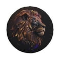 thumbnail image 1 of Waterproof Spare Wheel Cover, Lion Feline Predator Pattern Adjustable Wheel Cover For Jeep Trailer RV SUV Car, 17 inch, 1 of 8