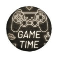 thumbnail image 1 of Waterproof Spare Wheel Cover, Retro Gamepad Game Time Pattern Adjustable Wheel Cover For Jeep Trailer RV SUV Car, 16 inch, 1 of 8