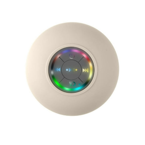 Waterproof Speaker Bluetooth Shower Speaker with Led Light Ipx4 Waterproof Portable Wireless Stereo Music Ipx4 Shower Speaker