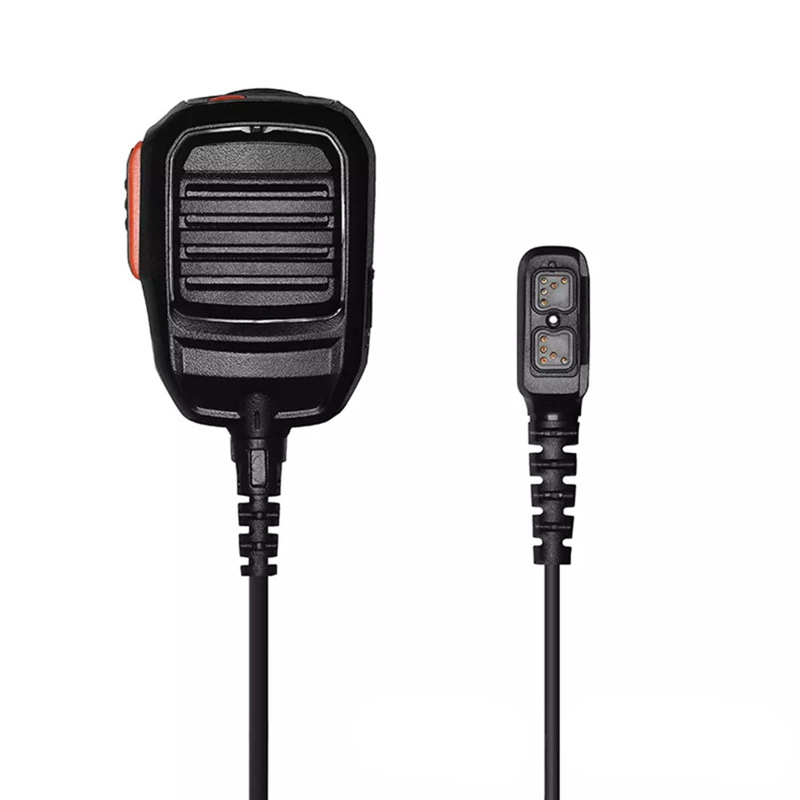 Waterproof Speaker Mic IP54 Rated Quality Audio, 360° Rotating Clip for Security Personnel