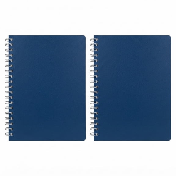 Waterproof Spiral Notebooks 2 Pack, Stone Paper Notepad with PVC Cover, Graph Grid Pattern 100 Pages, All Weather Field Journal for Outdoor Work Travel Hiking, Blue