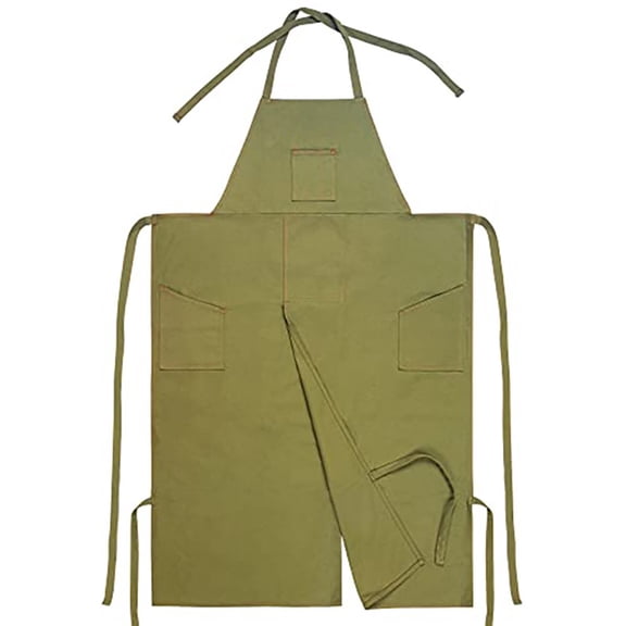 Waterproof Split Apron Durable Work Apron for Kitchen Cooking Painting Pottery DIY Adjustable Unisex