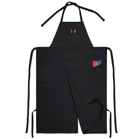 Waterproof Split Apron Durable Work Apron for Kitchen Cooking Painting Pottery DIY Adjustable Unisex