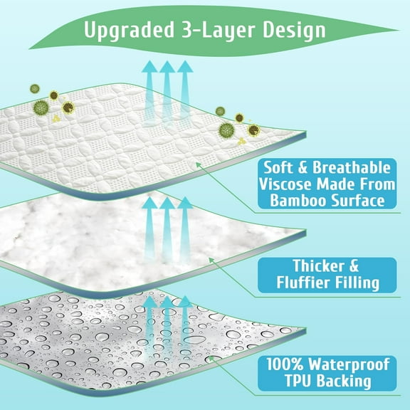 Waterproof Split King Mattress Protector, Soft Breathable & Noiseless with Deep Pockets