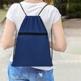 thumbnail image 1 of Waterproof Sports Drawstring Backpack Gym Bag – Large Capacity Oxford Cloth Sackpack with Small Pocket for Basketball, Swimming, Travel,, 1 of 6