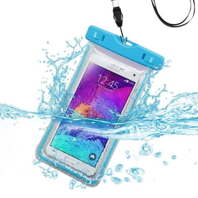 Waterproof Sports Lightning Case Bag Pouch (with Lanyard) for Samsung Galaxy Note 8/ A8 A8+ (2018)/ S8/ S8+/ S7/ S6/ S5/ Edge/ Active/ S4/ J7/ J5/ A5/ (2017)/ Note 5/ 4/ 3 (Light Blue)