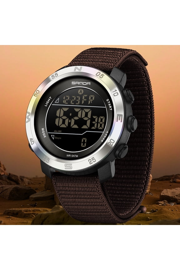Waterproof Sports Watch with Pedometer, Calorie Counter, Calendar, Night Light for Running and Outdoor Activities
