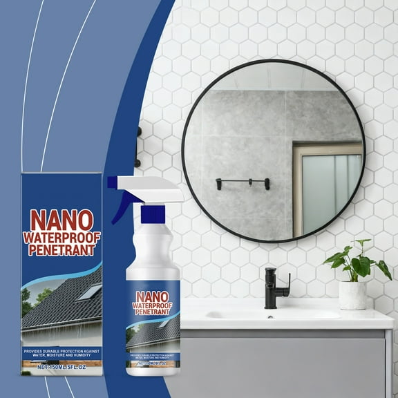 Waterproof Spray 150ml Leak Repair Sealer, Permeable Sealant for Wall Cracks in Kitchen Bathroom, Waterproofing Paint for Tile Grout Concrete Surface Protection and Maintenance