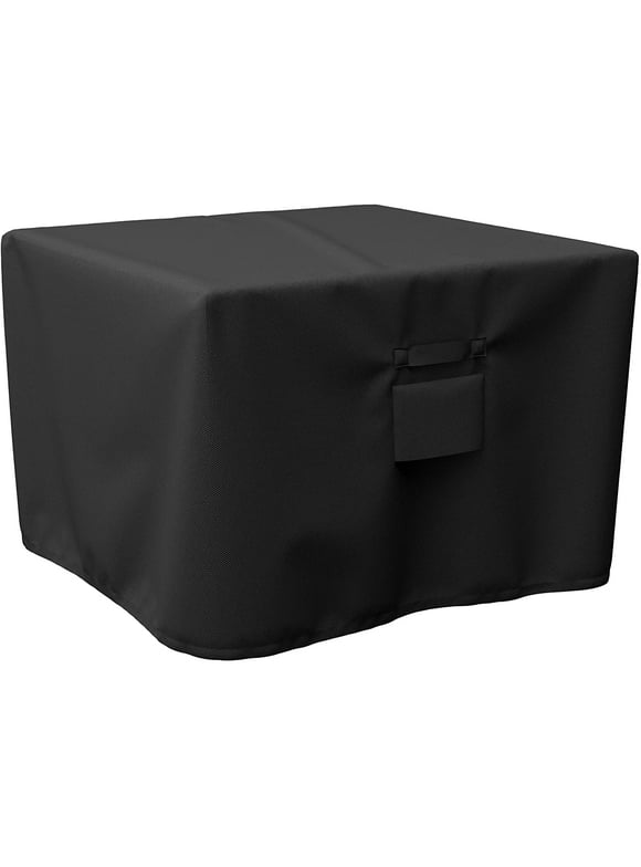 Waterproof Square Fire Pit Cover, Fits for 28-32 Inch Gas Fire Table, 600D Heavy Duty Fabric with PVC Coating, Windproof, 32 x 32 x 24 Inches