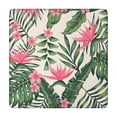 thumbnail image 1 of Waterproof Square Tablecloth with Vibrant Tropical Floral and Exotic Palm Leaf Designs, Elastic Edge Fit, Backing for Heat Resistance, Perfect for Outdoor Parties, 1 of 4
