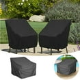 thumbnail image 1 of Waterproof Stacking Outdoor Chair Covers 210D - Heavy Duty All Weather Protection for Patio Furniture, Fits Stackable Chairs 33.46"L x 31.5"W x 36.02"H, Black Lounge Chair Covers for Garden Balcony, 1 of 8