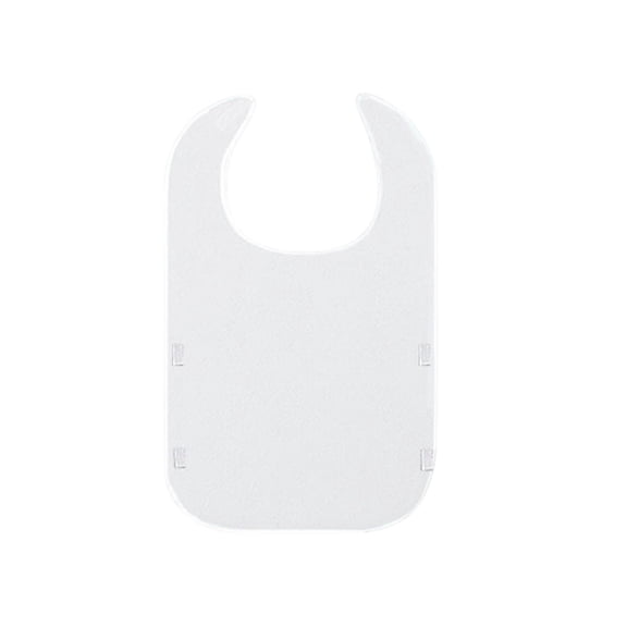 Waterproof Stain Resistant Adult Feeding Bib for Seniors - Adjustable Straps, Soft Polyester, Ideal for Meal Assistance and Rehabilitation, Includes Pocket, Easy to Clean,White