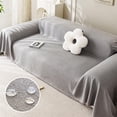 thumbnail image 1 of Waterproof, Stain-Resistant, and Scratch-Proof Sofa Cover | Comfortable, Breathable, and Machine Washable | Ideal for 2 Cushion Couch | Pet and Cat Friendly (Grey, 71X134 inch), 1 of 6