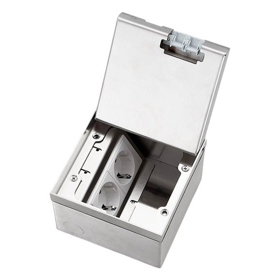 Waterproof Stainless Steels Marble Floor Socket Box Embedded Flat Thin Floor Plug Socket Flat Floor Concealed Socket