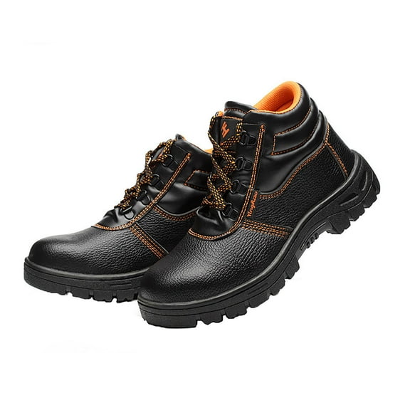 Waterproof Steel Toe Cap Boots High top Safety Trainers Industrial Construction Shoes Lightweight Breathable Non-slip EU 35-47 Black