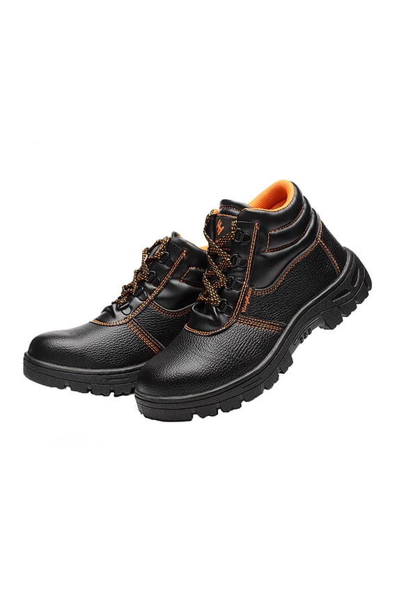 Waterproof Steel Toe Cap Boots High top Safety Trainers Industrial Construction Shoes Lightweight Breathable Non-slip EU 35-47 Black