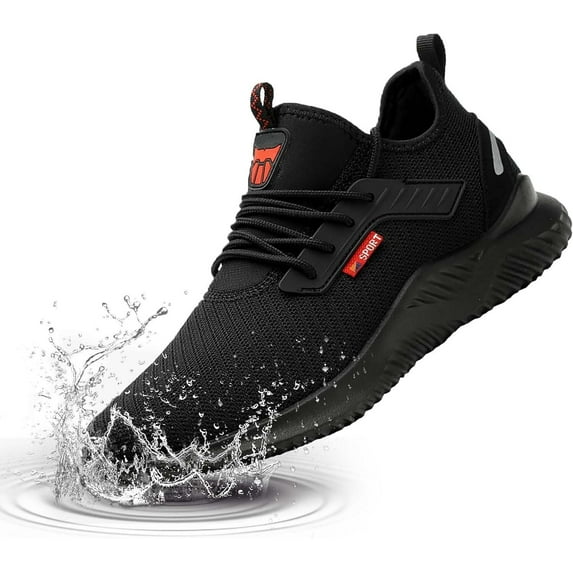 Waterproof Steel Toe Shoes for Men Lightweight Safety Work Summer Sneakers, Slip-Resistant, Puncture Proof Comfortable & Durable for Construction, Warehouse, and Outdoor Work