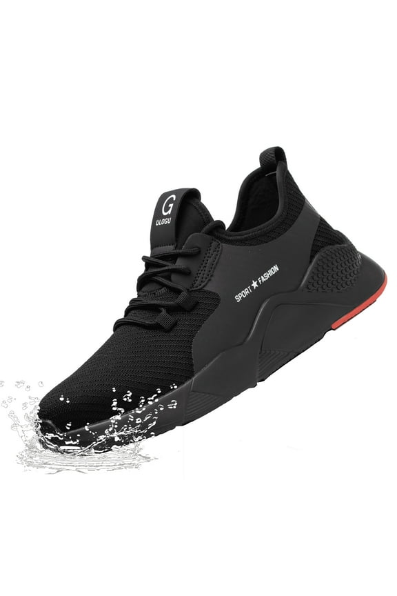 Waterproof Steel Toe Shoes for Men & Women, Lightweight Non-Slip Safety Sneakers, Puncture-Proof Work Shoes, Comfortable Industrial Shoes for Construction, Warehouse