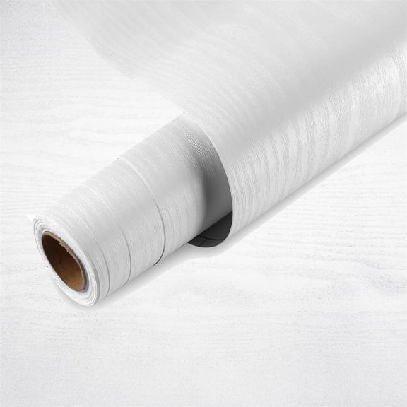 Waterproof Stick Wallpaper,White Wood Grain Wall Stickers,Plastic Self-Adhesive Wallpaper,Removable Wallpaper for Bedroom Kitchen
