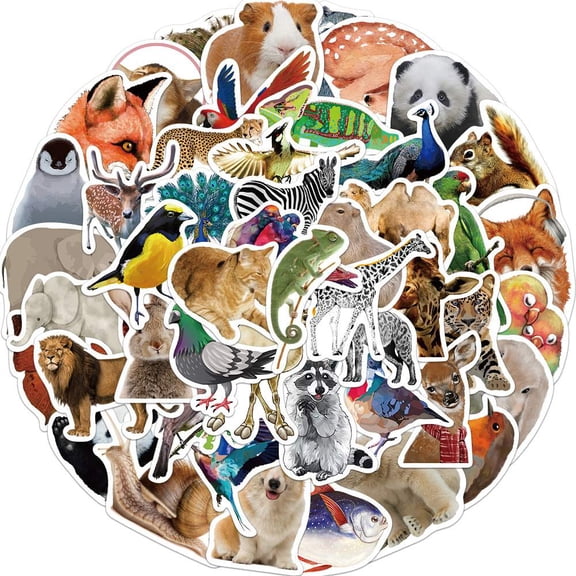 Waterproof Sticker Labels Self Adhesive Stickers for Water Bottles Laptop Luggage Cup Computer Mobile Phone Skateboard Guitar Animal Pattern