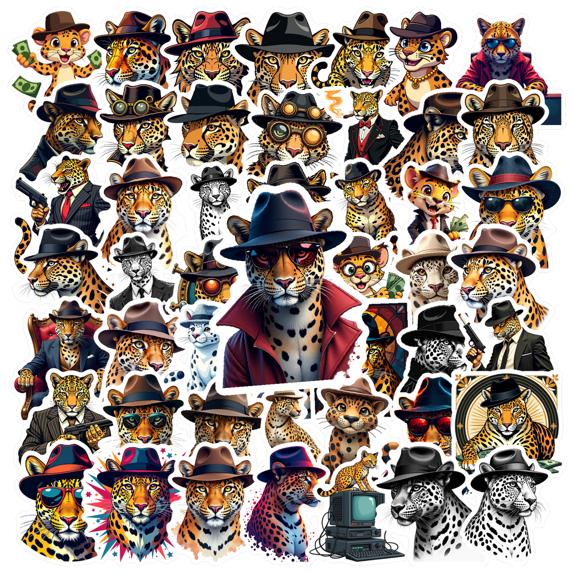 Waterproof Stickers Vinyl Animal Stickers Durable Stickers Waterproof Cartoon Stickers for Laptops Notebooks Suitcases