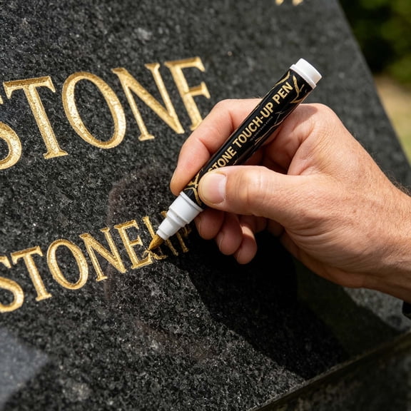 Waterproof Stone Touch-Up Pen,Paint Pens,Tombstone Marker Pen, for Restoring Faded Grave Inscriptions, Waterproof Stone Touch-up Pen(Gold)