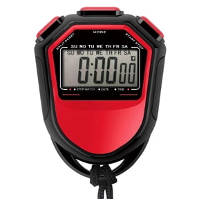 Waterproof Stopwatch Digital Handheld LCD Timer Chronograph Counter with Strap for Swimming Running Football Training