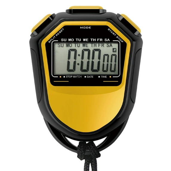 Waterproof Stopwatch Digital Handheld LCD Timer Chronograph Counter with Strap for Swimming Running Football Training