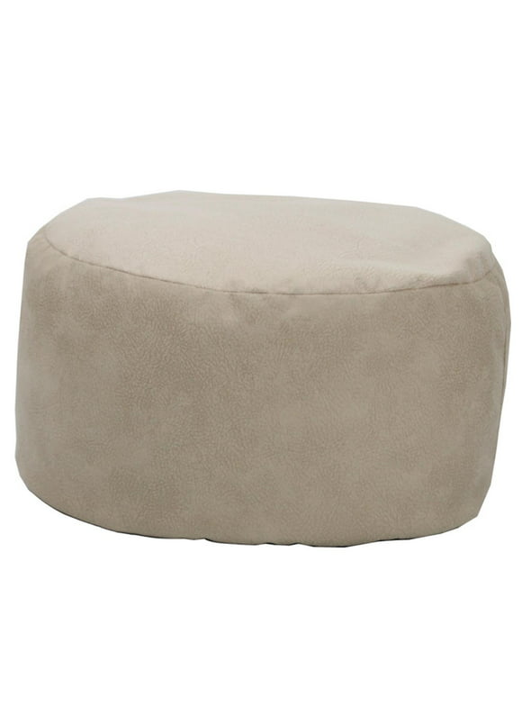 Waterproof Storage Pouf Small Footrest Decor Furniture Technology Cloth White
