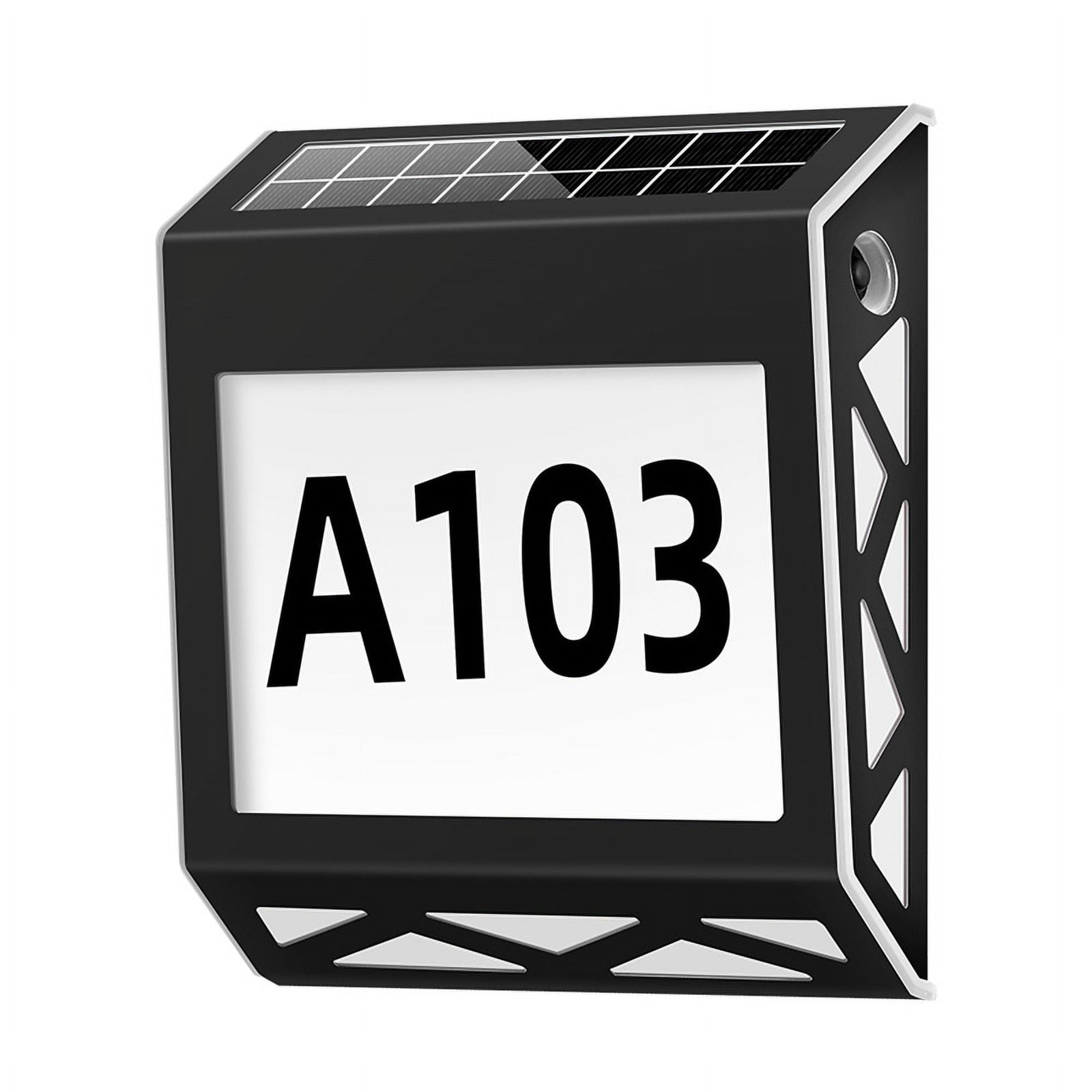 Waterproof Street Sign Solar Digital House Light Number Wall Light Address Sign Number Plate Suitable for Garden B