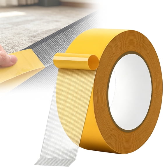 Waterproof Strong Grid Double-Sided Tape Heavy-Duty, Strong Adhesive Double-Sided Mesh Tape, Waterproof Mesh Magic Tapes, Multipurpose Clear Tapes for Diy Crafts, Rug Fixed, Office Decor(40MM,65FT)
