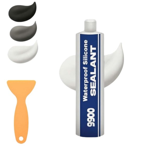Waterproof Structural Adhesive Sealant - 9900 Super Bonding Glue, UV-Resistant Strong Sealing Compound for Roof, Bathroom, Tile, Multi-Surfaces(White)