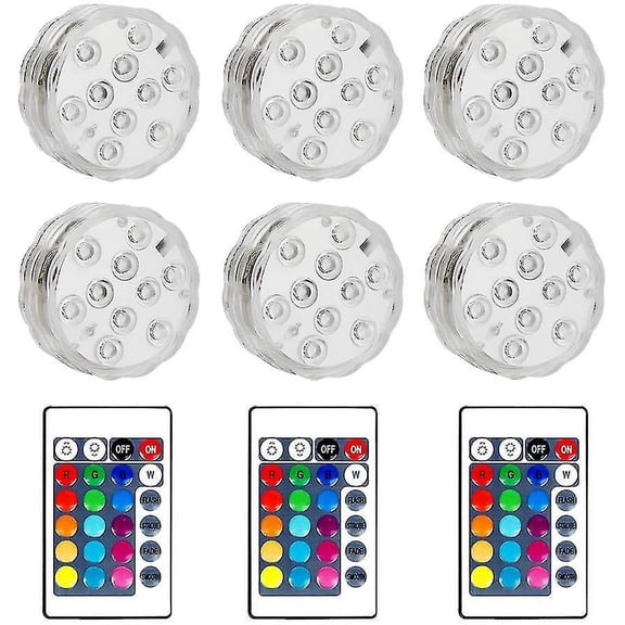 Waterproof Submersible Led Lamps For Jacuzzi, Spa, Pool, Underwater Led Lights With 2 Remote Controls