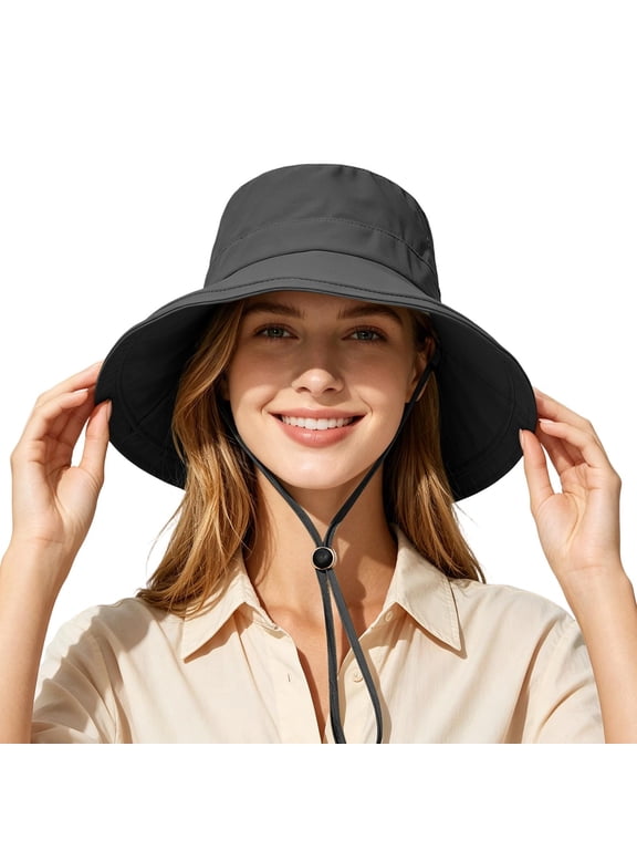 Waterproof Sun Hat, Rain Hat for Women, UPF 50+ UV Protection, Wide Brim, Packable, Lightweight, Fishing Hat for Hiking, Travel