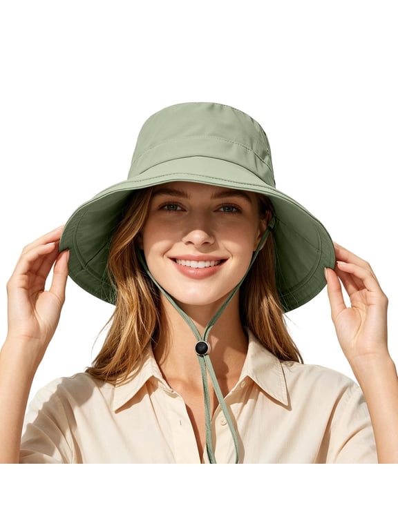 Waterproof Sun Hat, Rain Hat for Women, UPF 50+ UV Protection, Wide Brim, Packable, Lightweight, Fishing Hat for Hiking, Travel