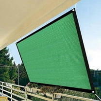 Waterproof Sun Shade Sail 185 Gsm With 8m Rope Sand Rectangle Uv Block Sunshade For Backyard Yard Deck Patio Garden Outdoor Activities And Facility（6.5*6.5 ft）Green