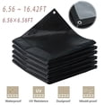 thumbnail image 1 of 78.7" x 78.7" Heavy Duty Tarp, Waterproof Sunproof Reinforced Truck Canopy Tarpaulin Cover with Grommets, Fabric Tear&Fade, 1 Pack Black - JASKFLY, 1 of 11