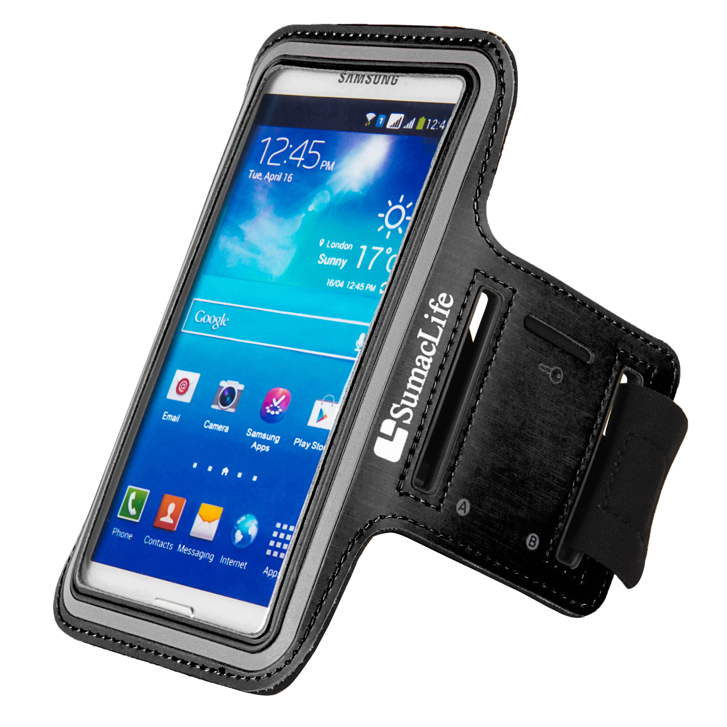 SumacLife Waterproof Sweat-Resistant Running Universal Armband – Fits iPhone XS/XR/X, Google Pixel 3/2, Samsung Galaxy J3/J2