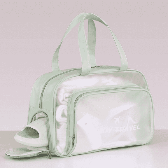 Waterproof Swim Bag with Wet Dry ​Shoe Compartment Cosmetic Bag for Beach Gym Sports Travel Storage Toiletries Makeup Organizer