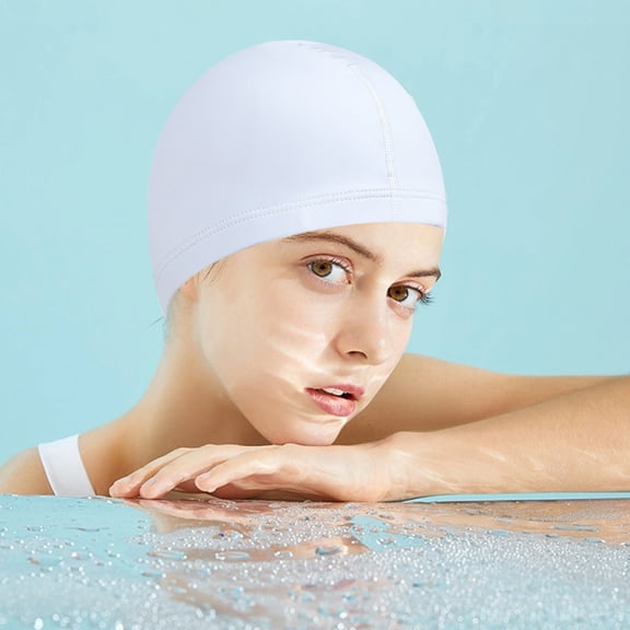 Waterproof Swim Cap, Adult Unisex Coating Swim Cap for Hair and Ear Protection