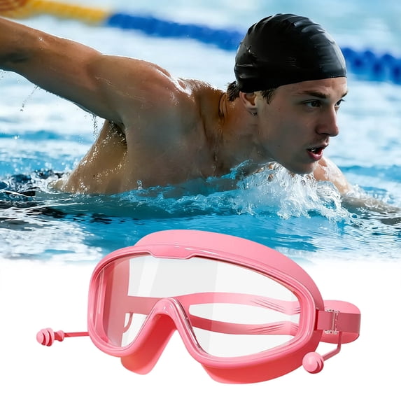 Waterproof Swim Goggles High Definition Anti-Fog Clear Vision • Soft Comfortable Seal • HD Transparent Lens • Adjustable Strap • 1 Pack Pool Training