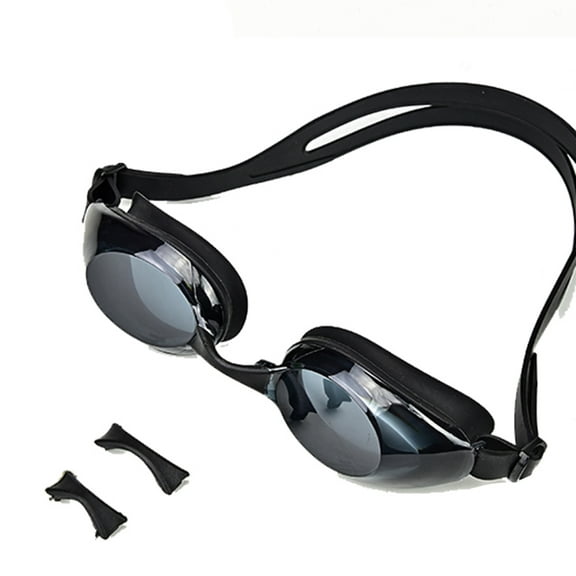 Waterproof Swim Goggles Swimming Glasses Adult Swimwear Anti-fog Swimming Equipment (Black)