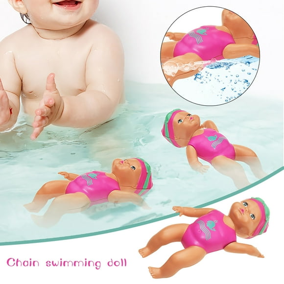 Waterproof Swimmer Doll,Posable Swimming Baby Doll, Plastic Bath Baby Doll, Cute Water Baby Doll for Bath Pool Swimming Water Toy, Bath Baby Doll, Swimming Baby Doll