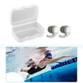 thumbnail image 1 of Waterproof Swimming Ear Plugs - 1 Pairs of Reusable Soft Silicone Swim Earplugs, Ear Protection for 4-12 Years - Ideal for Surfing, Diving, Pool, Showering, and Water Sports ,Gray, 1 of 6