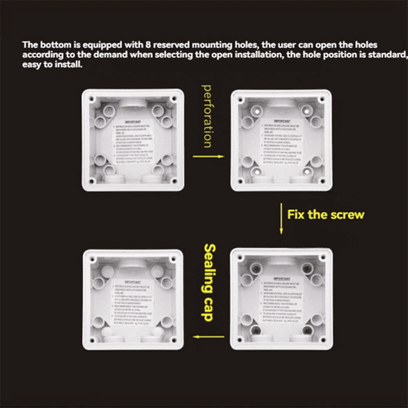 Waterproof Switch Outdoor Power Isolator on-Off Switch Dustproof Rotary Control Switch Socket with Accessories(3P40A)