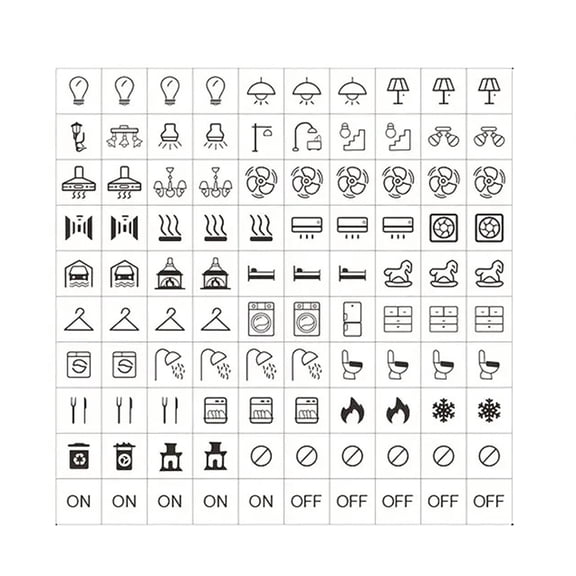 Waterproof Switchs Panel Labels Light Switchs Label Sticker Home,School Business Adhesive Switches Panels Label Decal
