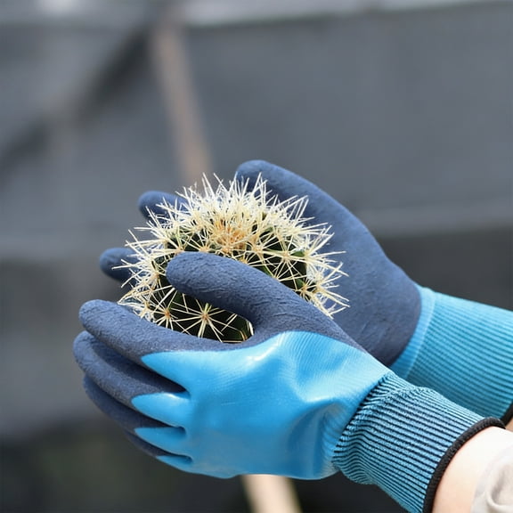 Waterproof Synthetic Leather Gardening Gloves for Thorn Protection, Planting, and Outdoor Yard Work, 2-Pack