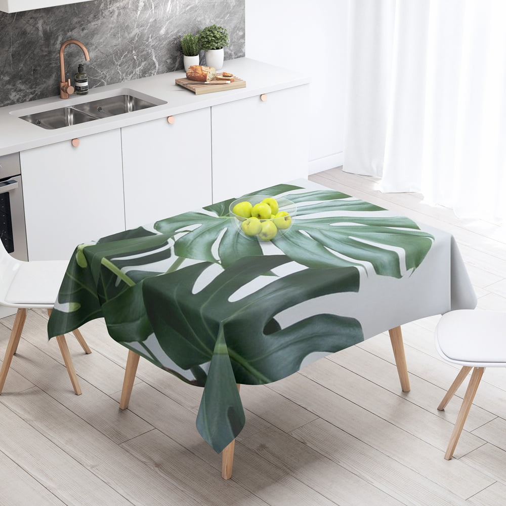 Waterproof Table Tablecloth Tropical Plant Flower Leaves Nordic Style