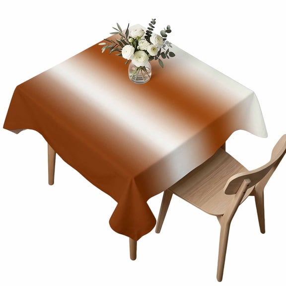 Waterproof Tablecloth Abstract Gradient Orange Square Table Cloth 54x54in,Wipeable Washable Table Cover Modern Minimalist Art Tablecloths for Dining Tables Kitchen Picnic Camping Ourdoor Party